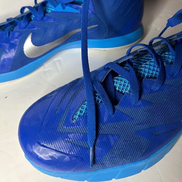 Nike Men's Lunarlon Hyperquickness Basketball Shoe Royal Blue Size 18 - Picture 3 of 9